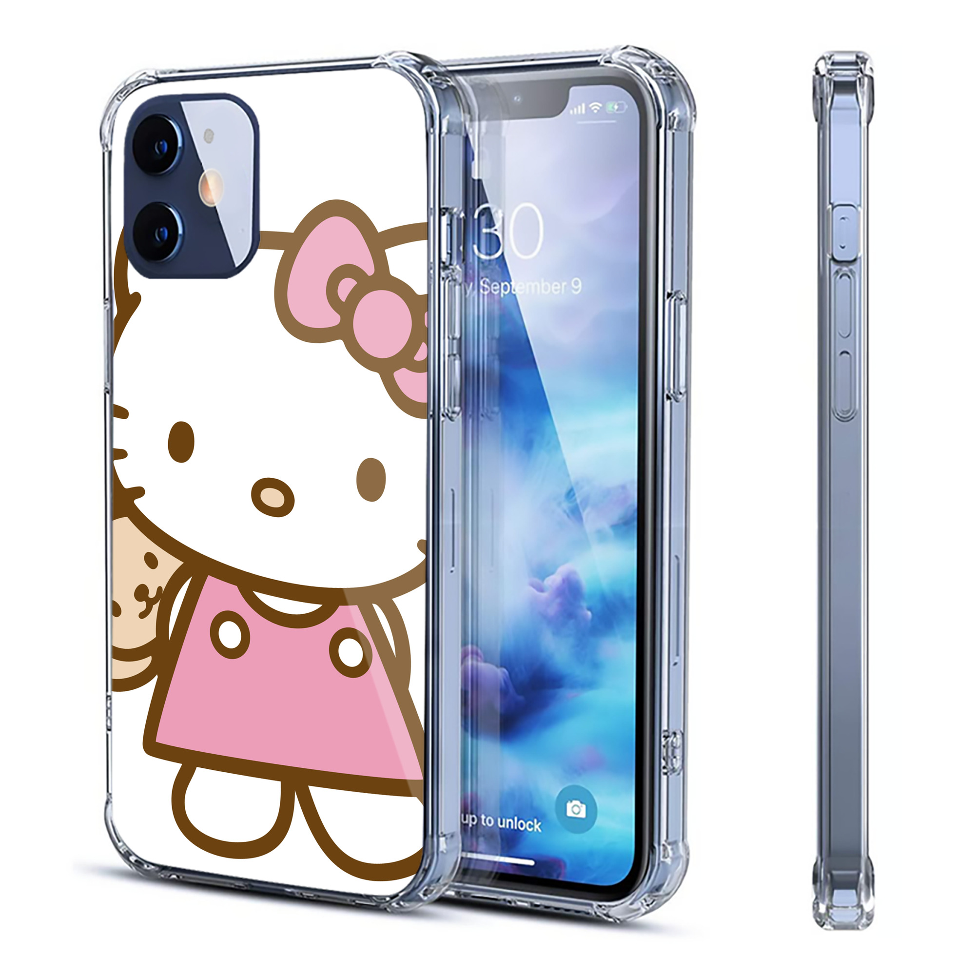 （画像用） Hello Kitty ハローキティ 【iPhone 12シリーズ対応】透明スマホケース（クリアソフトケース）